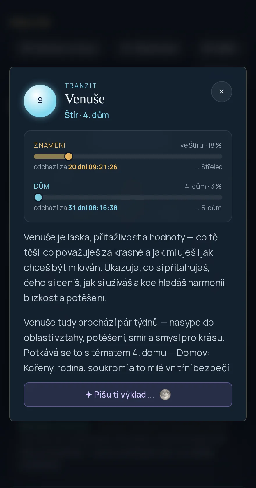 Transit popup with two timelines